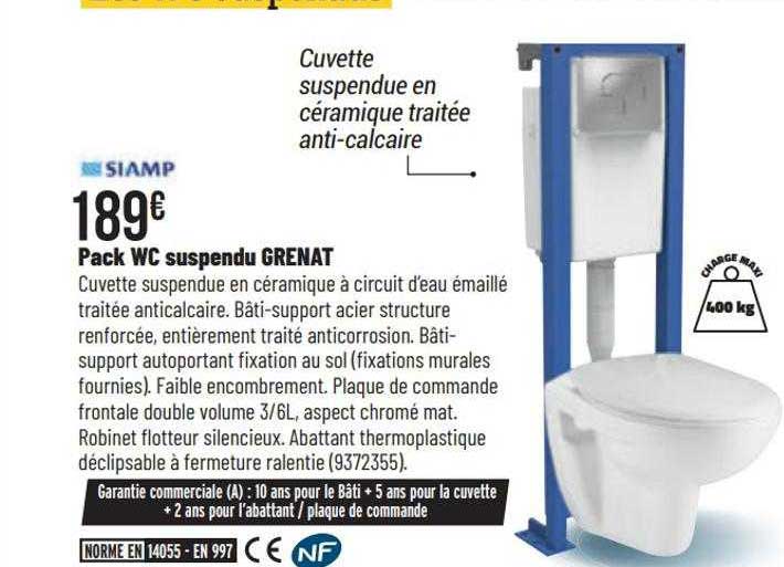 Pack Wc Suspendu Grenat