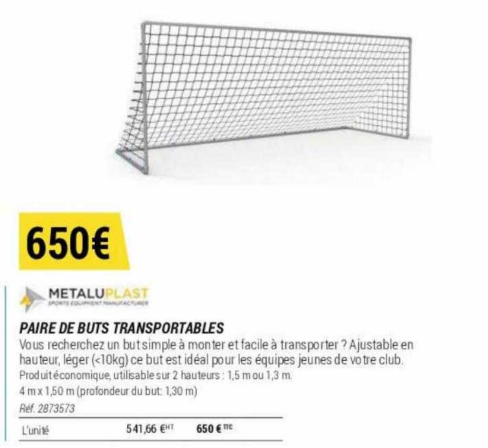 paire de buts transportables metaluplast