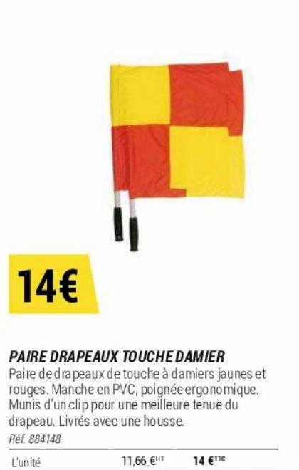 paire drapeaux touche damier