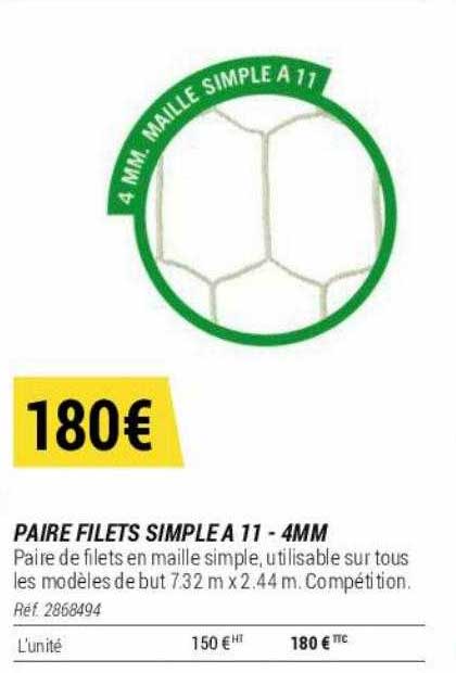 paire filets simple a 11 - 4mm