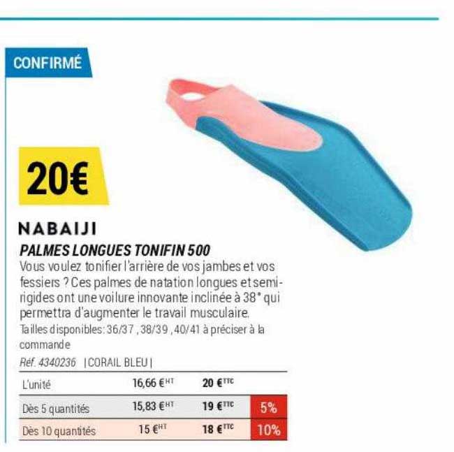 palmes longues tonifin 500 nabaiji