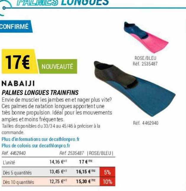 palmes longues trainfins nabaiji