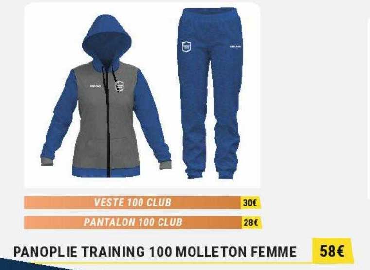 Panoplie Training 100 Molleton Femme