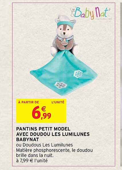 pantins petit model avec doudou les lumilunes babynat