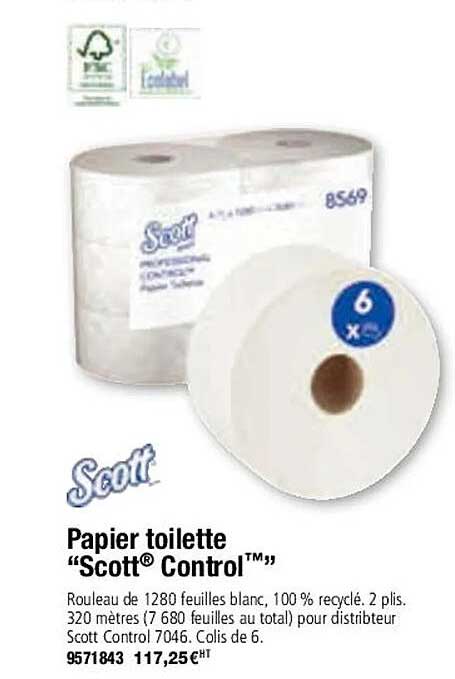 papier toilette "scott control"