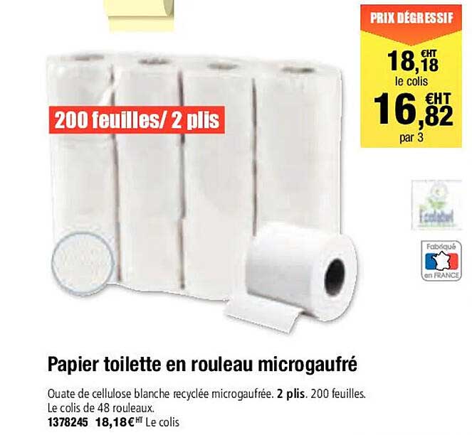 Papier Toilette En Rouleau Microgaufré