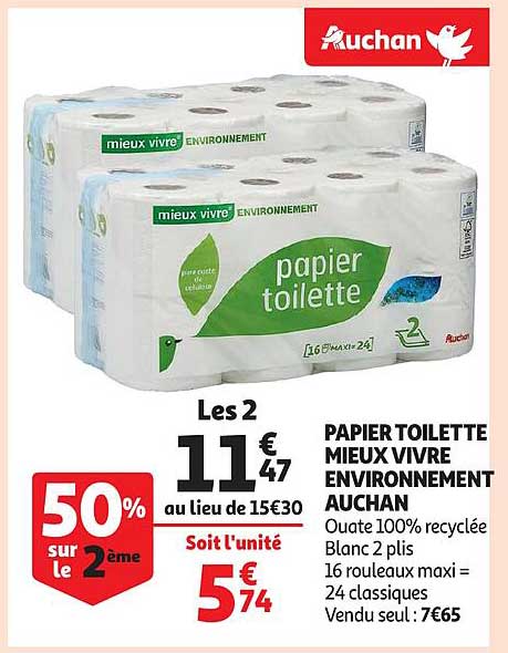 papier toilette mieux vivre environnement auchan
