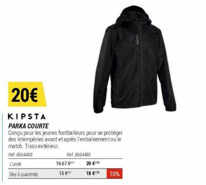 parka courte kipsta