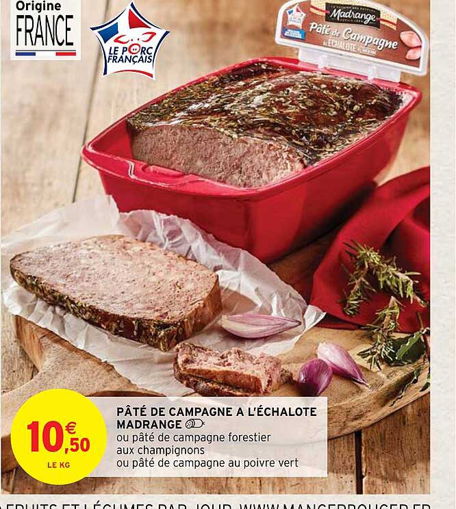 Pâté De Campagne à L'échalote Madrange