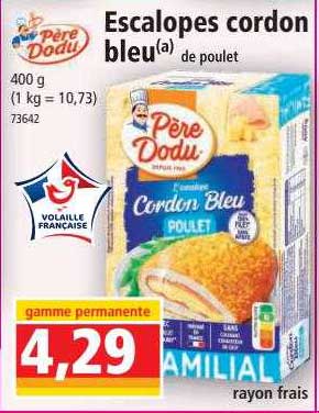 père dodu escalopes cordon bleu