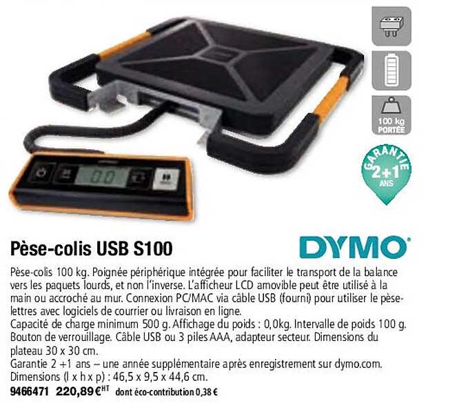pèse-colis usb s100 dymo