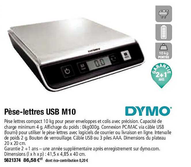 pèse-lettres usb m10 dymo