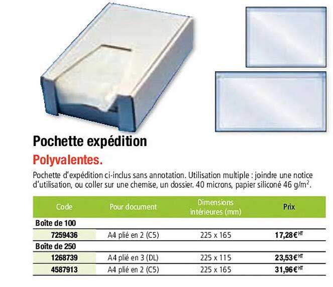 pochette expédition
