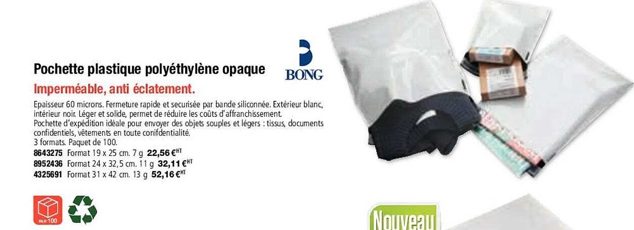 pochette plastique polyéthylène opaque