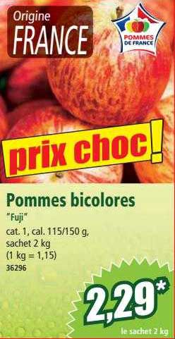 pommes bicolores "fuji"