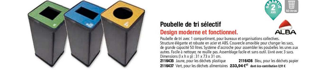 poubelle de tri sélectif