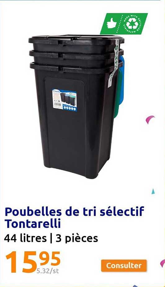 poubelles de tri sélectif tontarelli