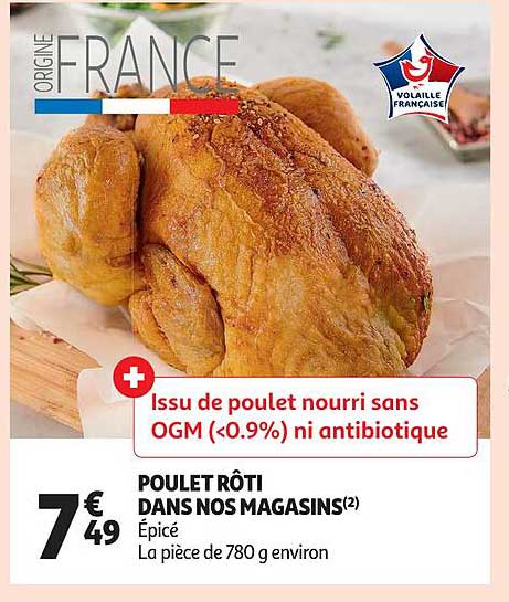 poulet rôti dans nos magasins