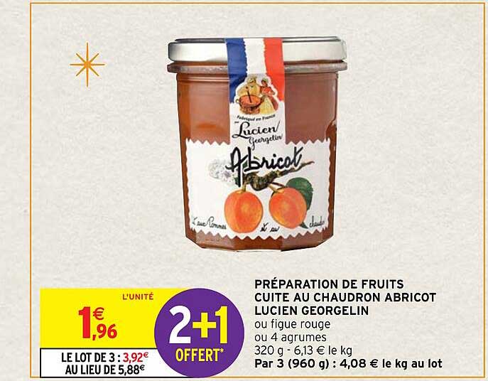 préparation de fruits cuite au chaudron abricot lucien georgelin