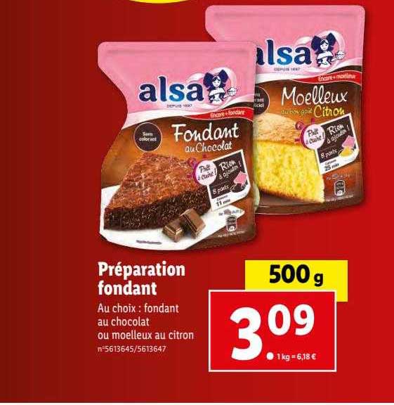 Préparation Fondant Alsa
