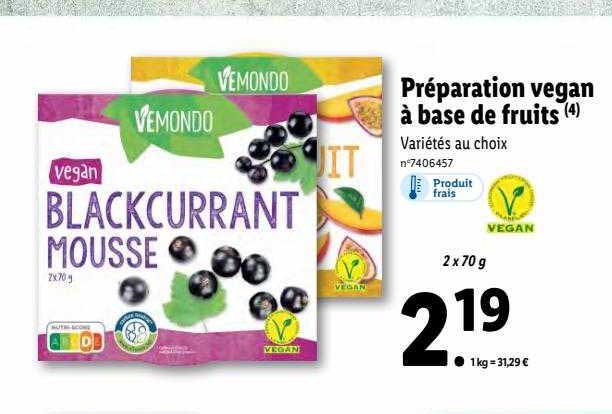 Préparation Vegan à Base De Fruits Vemondo