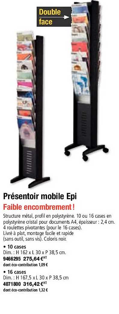 présentoir mobile épi