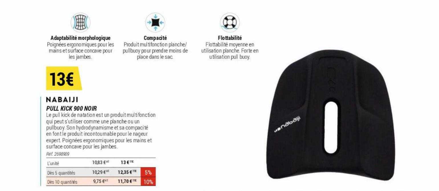 pull kick 900 noir nabaiji