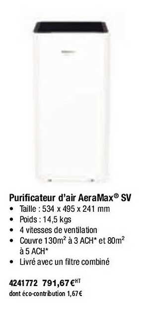 purificateur d'air aeramax sv