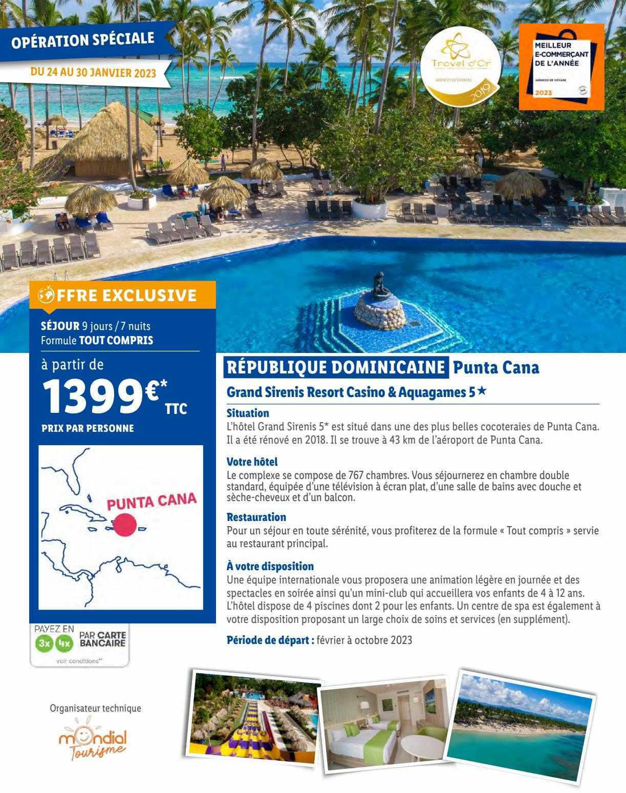 république dominicaine punta cana grand sirenis resort casino & aquagames 5