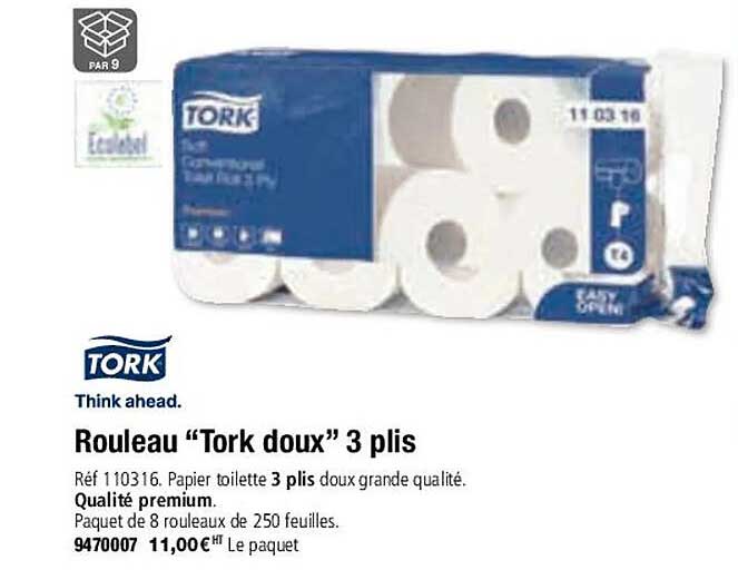 rouleau "tork doux" 3 plis