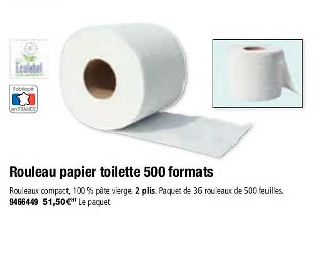 Rouleau Papier Toilette 500 Formats
