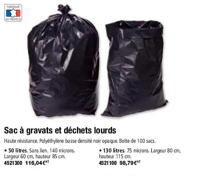 sac à gravats et déchets lourds