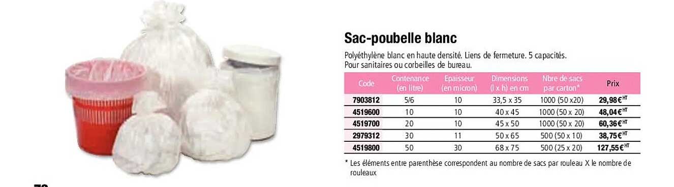 sac-poubelle blanc