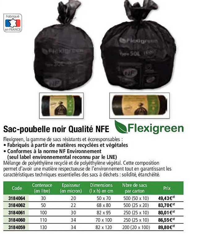 sac-poubelle noir qualité nfe