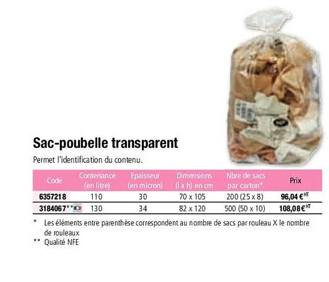 sac-poubelle transparent