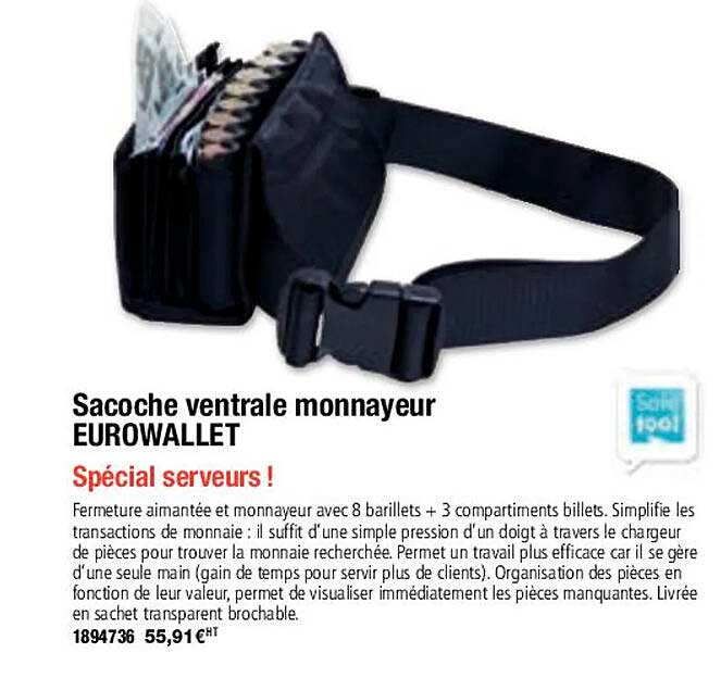 Sacoche Ventrale Monnayeur Eurowallet