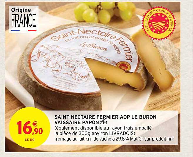 saint nectaire fermier aop le buron vaissaire papon