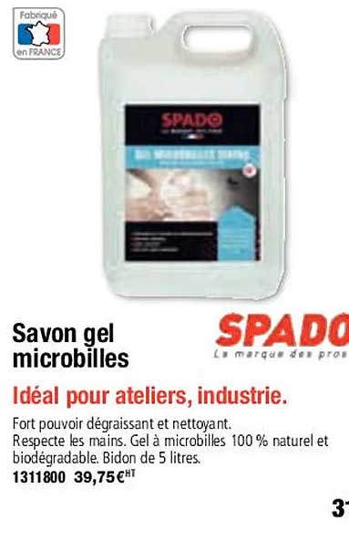 savon gel microbilles spado