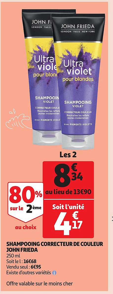 shampooing correcteur de couleur john frieda