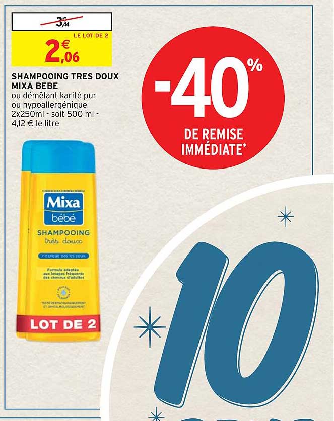 shampooing très doux mixa bébé