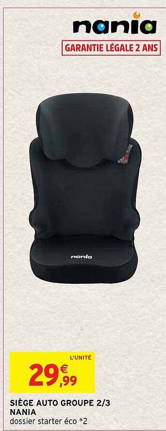 siège auto groupe 2-3 nania
