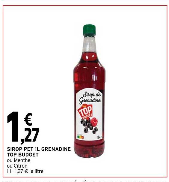 Sirop Pet 1l Grenadine Top Budget