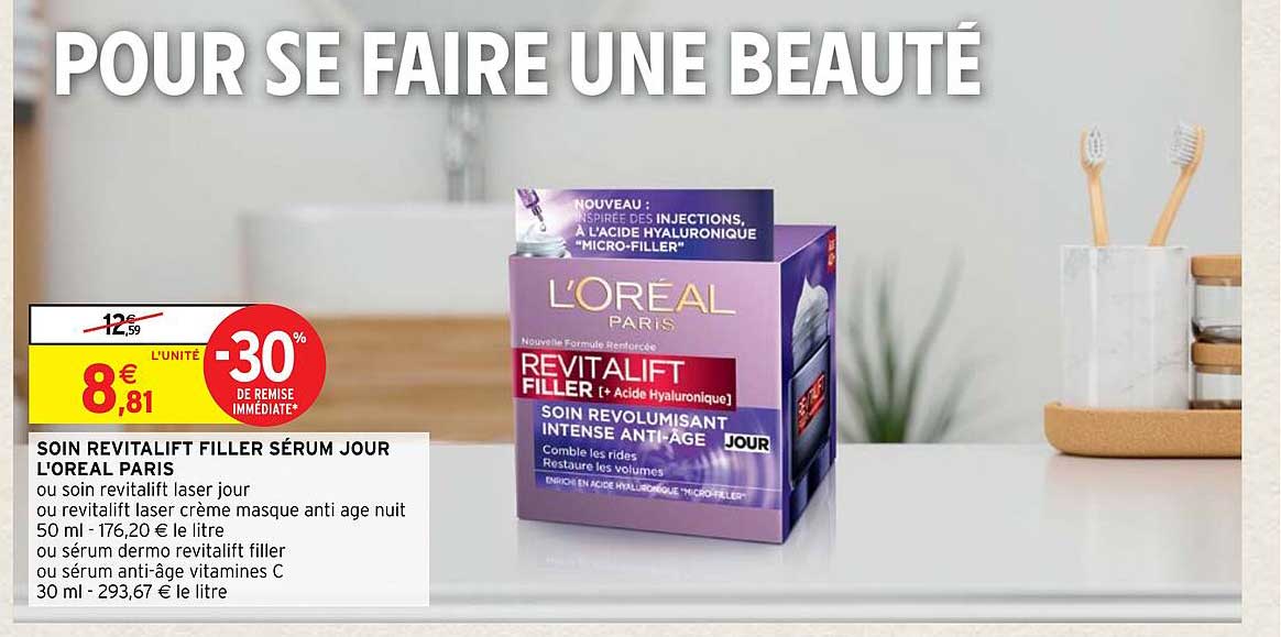 soin révitalift filler sérum jour l'oréal paris