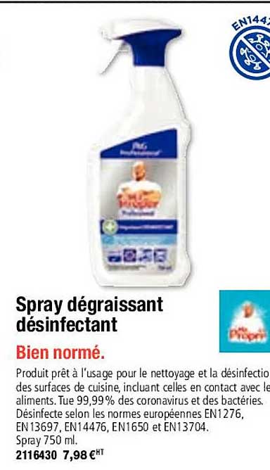 spray dégraissant désinfectant mr propre