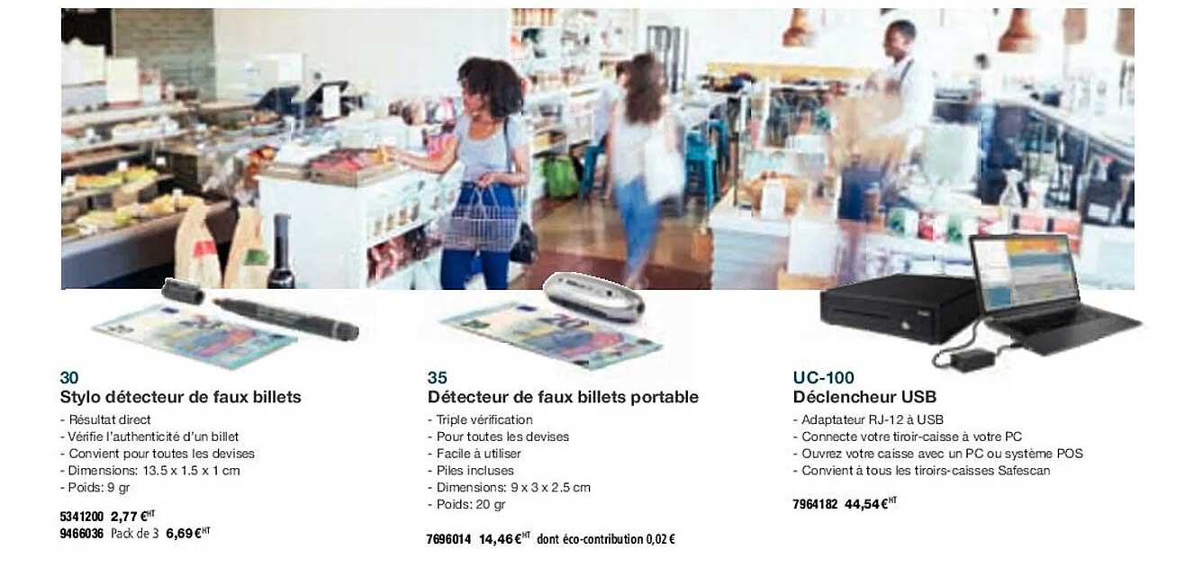 stylo détecteur de faux billets, détecteur de faux billets portable, déclencheur usb