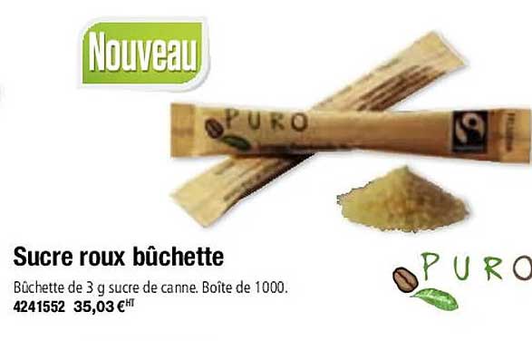 sucre roux bûchette puro