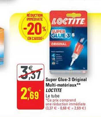 super glue-3 original multi-matériaux loctite