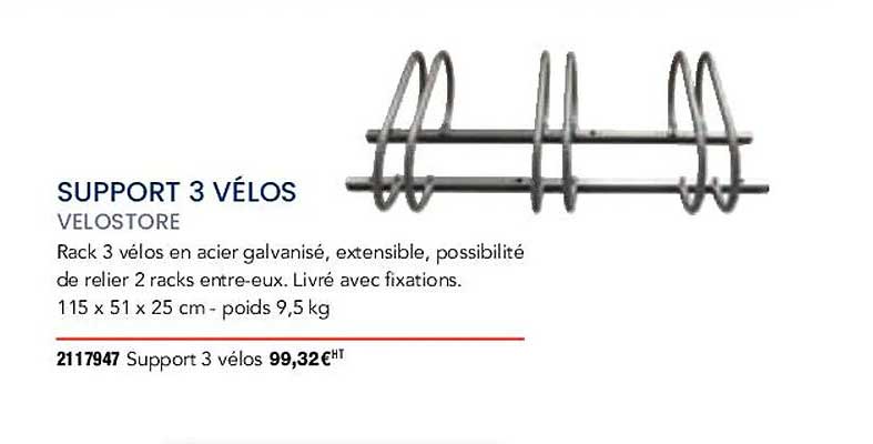 support 3 vélos