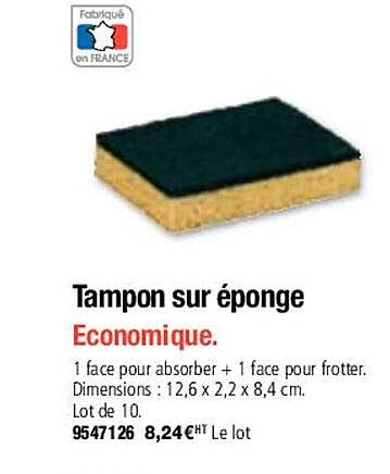 tampon sur éponge