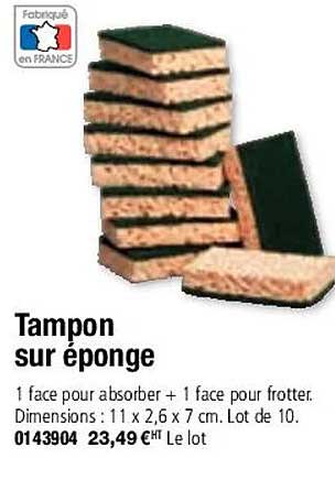 tampon sur éponge